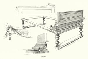 Ancient Greek bedsteads (engraving) 作者 德国学校
