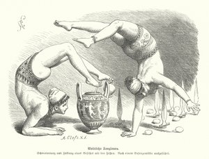 古希腊女杂技演员（版画） 作者 德国学校