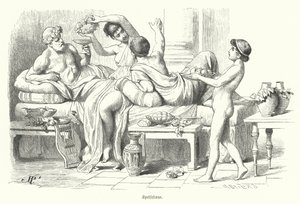 Ancient Greeks feasting (engraving) 作者 德国学校