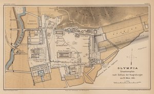 Archeological map of Olympia (engraving) 作者 德国学校