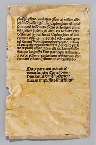 Aelius Donatus的《 Ars Minor》，康拉德·丁克穆特（Konrad Dinckmut），乌尔姆（Ulm）印刷，约1476年至80年（草书） 作者 德国学校