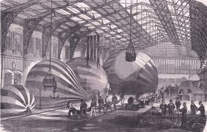 Balloon manufactory, Cassells History of the War between France and Germany published by Cassell and Company Limited, c.1890 (litho) 作者 德国学校