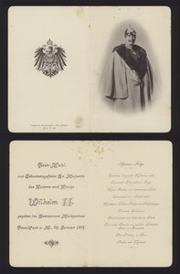 Banquet in honour of the birthday of Kaiser Wilhelm II of Germany, Frankfurt, 27 January 1897 (litho) 作者 德国学校