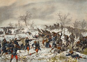 1871年1月11日，法国 - 普鲁士战争前勒芒香槟之战 作者 德国学校