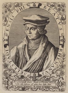 Beatus Rhenanus，德国人文主义者、学者和宗教改革者（版画） 作者 德国学校