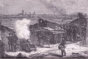 Bombardment of Schelestadt, Cassells History of the War between France and Germany published by Cassell and Company Limited, c.1890 (litho) 作者 德国学校