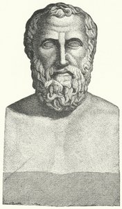 古希腊诗人 Archilochus 的半身像（雕刻） 作者 德国学校