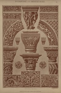 拜占庭和中世纪，建筑和雕塑（彩色平板）。 作者 德国学校