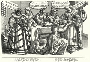 17 世纪初女装卡通（版画） 作者 德国学校