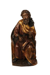 预言家的石灰木雕刻，斯瓦比亚约1500年（石灰木）。 作者 German School