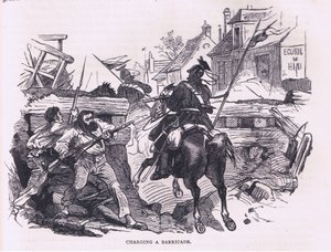 冲锋陷阵，《卡塞尔法德战争史》，由卡塞尔有限公司出版，约1890年（石印）。 作者 德国学校