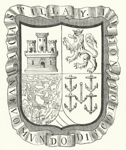 Coat of arms of Christopher Columbus (engraving) 作者 德国学校