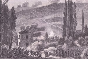 Combat at Chatillon, Cassells History of the War between France and Germany published by Cassell and Company Limited, c.1890 (litho) 作者 德国学校