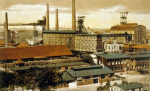 德国奥伯豪森协和煤矿（彩色雕刻） 作者 德国学校