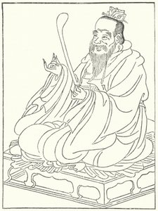 中国古代哲学家孔子（公元前 551-479 年）（版画） 作者 德国学校
