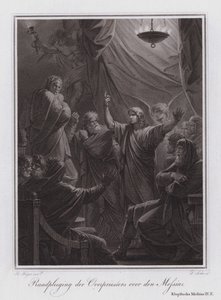 Consultation of the High Priest about the Messiah (engraving) 作者 德国学校
