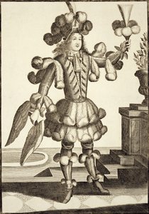 羽毛经销商的服装，酒吧。作者：Gerard Valck（16512-1726）c.1690 作者 德国学校