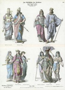 古代亚述人，米底人和埃及人的服装 作者 德国学校