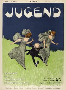 Jugend杂志的封面插图，1896年 作者 德国学校