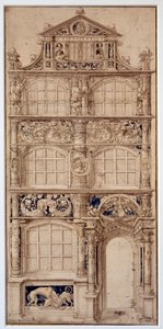 汉斯-霍尔拜因-勒约恩(1497-1543)的房屋外墙装饰(Ec. All. ) Dim.0,58 x 0,27 m 巴黎。卢浮宫博物馆 作者 德国学校