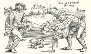 Device for straightening a wounded leg (engraving) 作者 德国学校