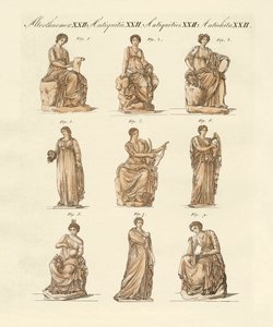 希腊人和罗马人的神明（彩色雕刻） 作者 德国学校