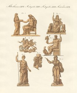 希腊人和罗马人的神明（彩色雕刻） 作者 德国学校