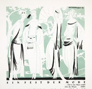 Ein Fest der Mode》，选自《Styl》，1922 年出版（pochoir 印刷品） 作者 德国学校