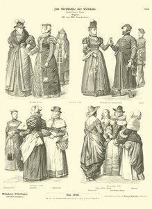 英国服装，16和17世纪 作者 德国学校