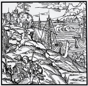 Georg Pawer或Georgius Agricola（1494-1555）的De re metallica（论金属的性质）的雕刻。 作者 德国学校