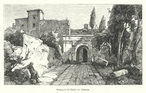 Entrance to the Tomb of the Scipios, Rome (engraving) 作者 德国学校