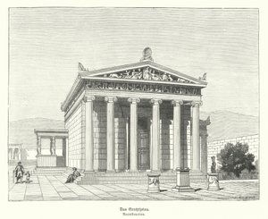 Erechtheion，雅典娜和波塞冬的神庙，位于古希腊雅典卫城（雕刻） 作者 德国学校