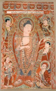 现在在柏林Koeniglichen博物馆，19世纪末20世纪初的洞穴寺庙绘画的传真 作者 德国学校