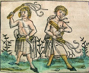 Flagellants，发表在纽伦堡纪事报，1493年 作者 德国学校