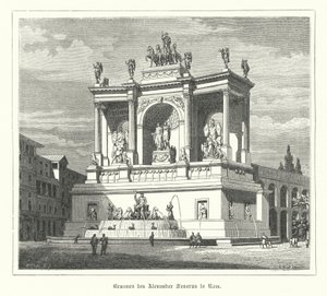 Fountain of Alexander Severus, ancient Rome (engraving) 作者 德国学校