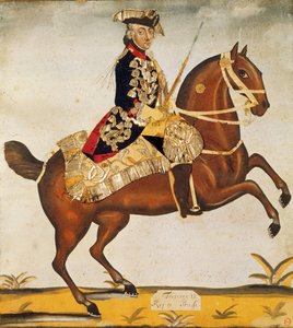 弗雷德里克二世大帝（1712-1786）普鲁士国王（水彩画和金箔） 作者 德国学校