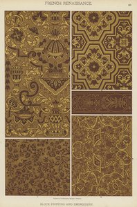 法国文艺复兴，木版印刷和刺绣（彩色石版画） 作者 德国学校