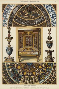 法国文艺复兴、金属珐琅、陶器绘画和金属马赛克（彩色石版画） 作者 德国学校