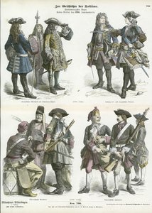 法国和奥地利的军服，18世纪初 作者 德国学校