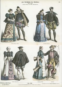 法国和德国的服装，16世纪末 作者 德国学校