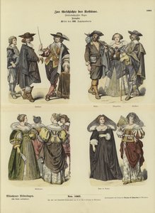 法国服饰，17世纪中叶 作者 German School