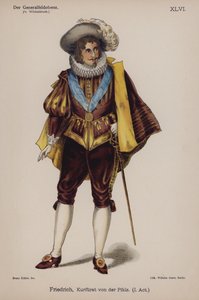 弗里德里希，普法尔茨公爵，来自 Der Generalfeldoberst by Ernst von Wildenbruch（彩色石版画） 作者 德国学校