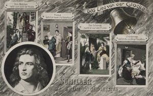 Friedrich Schiller (colour litho) 作者 德国学校