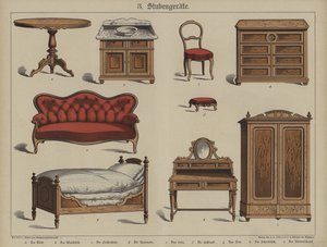 Furniture (colour litho) 作者 德国学校