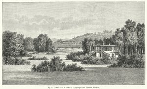 Garden design: Muskau Park, Germany, laid out by Prince Hermann von Pueckler-Muskau (engraving) 作者 德国学校