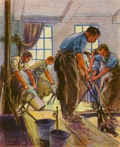 Gerber Und Farber / 制革和着色（彩色平版印刷） 作者 德国学校