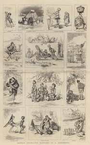 German Character Sketches (engraving) 作者 德国学校
