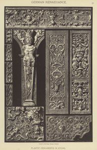 德国文艺复兴时期，石头塑料饰品（彩色石版画） 作者 德国学校