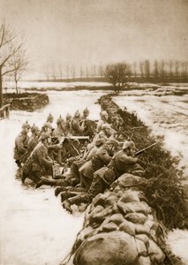 1914-19年德国机枪部分在波兰举行路障 作者 德国学校