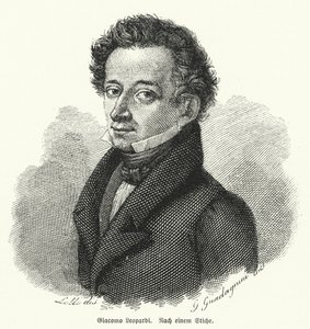 Giacomo Leopardi，意大利哲学家，诗人和语言学家 作者 德国学校